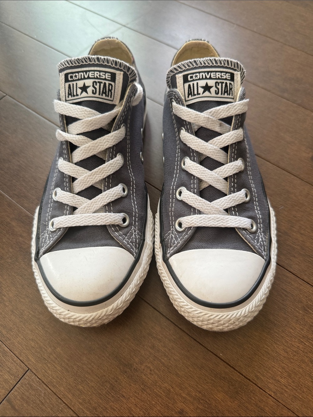 Converse Kids Charcoal Gray Low Top All Star Sneakers